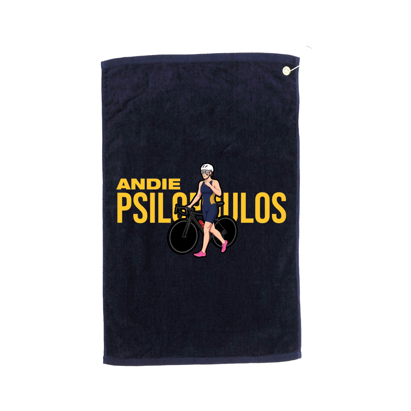Golf Towel — Player Name in Navy