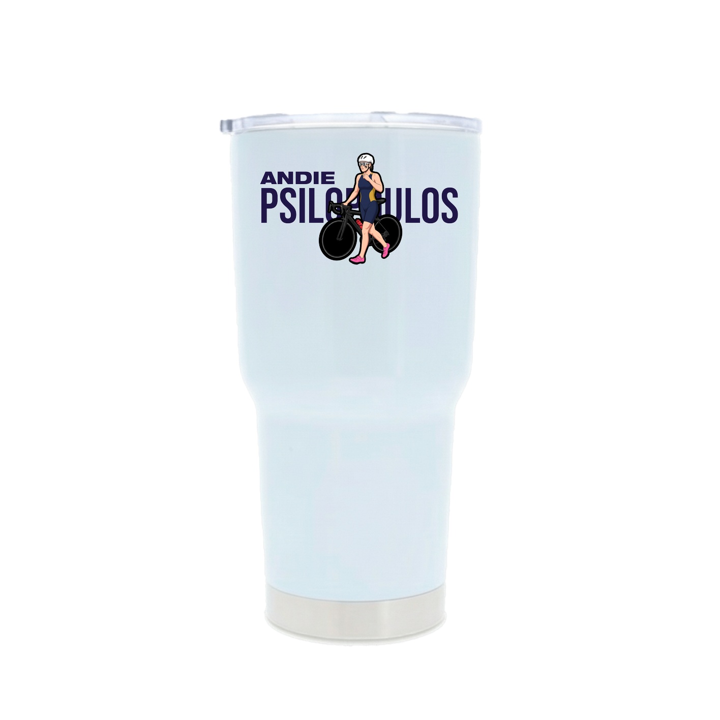 30oz Stainless Steel Tumbler — Player Name in White