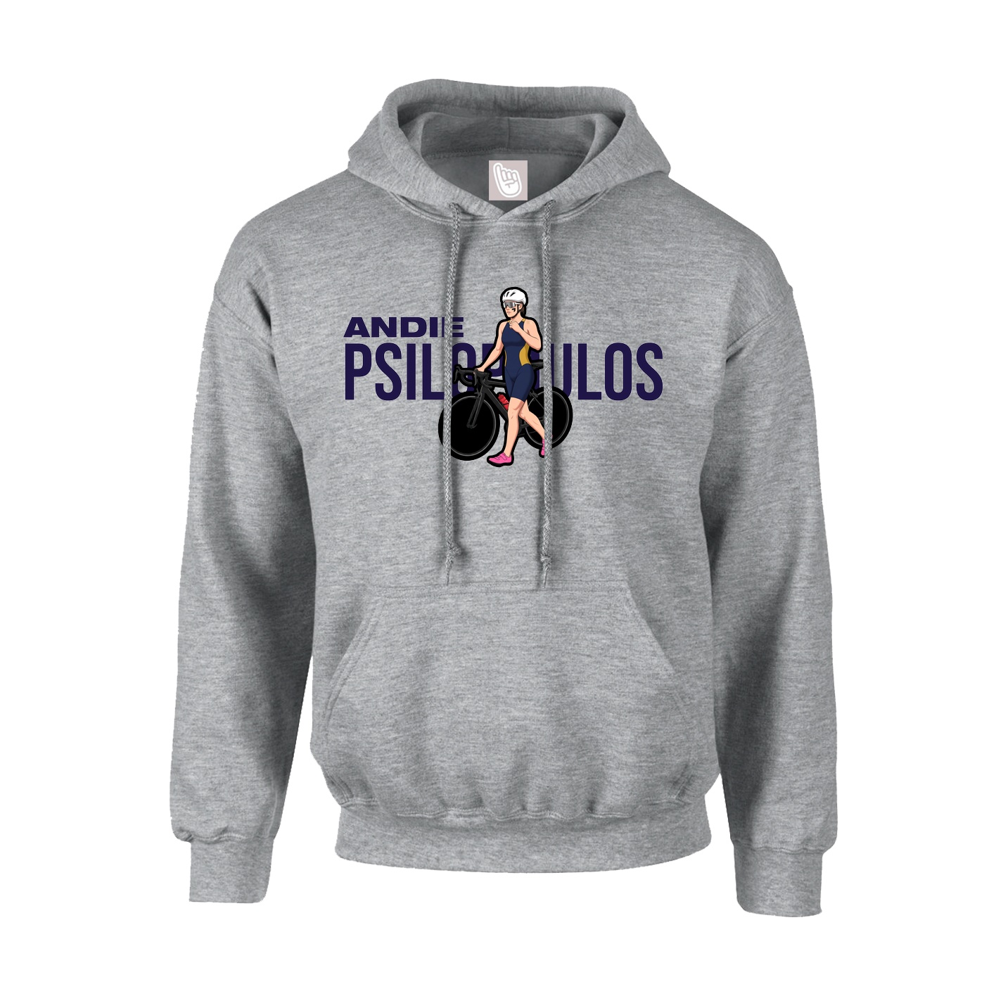 Youth Hoodie — Player Name in Grey
