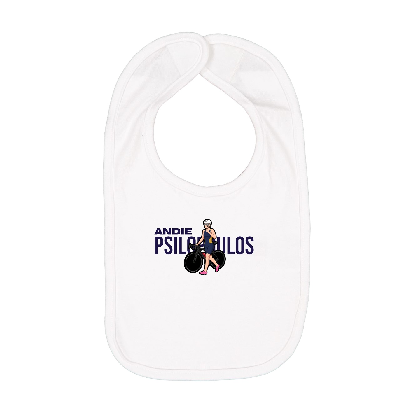 Infant Bib — Player Name in White