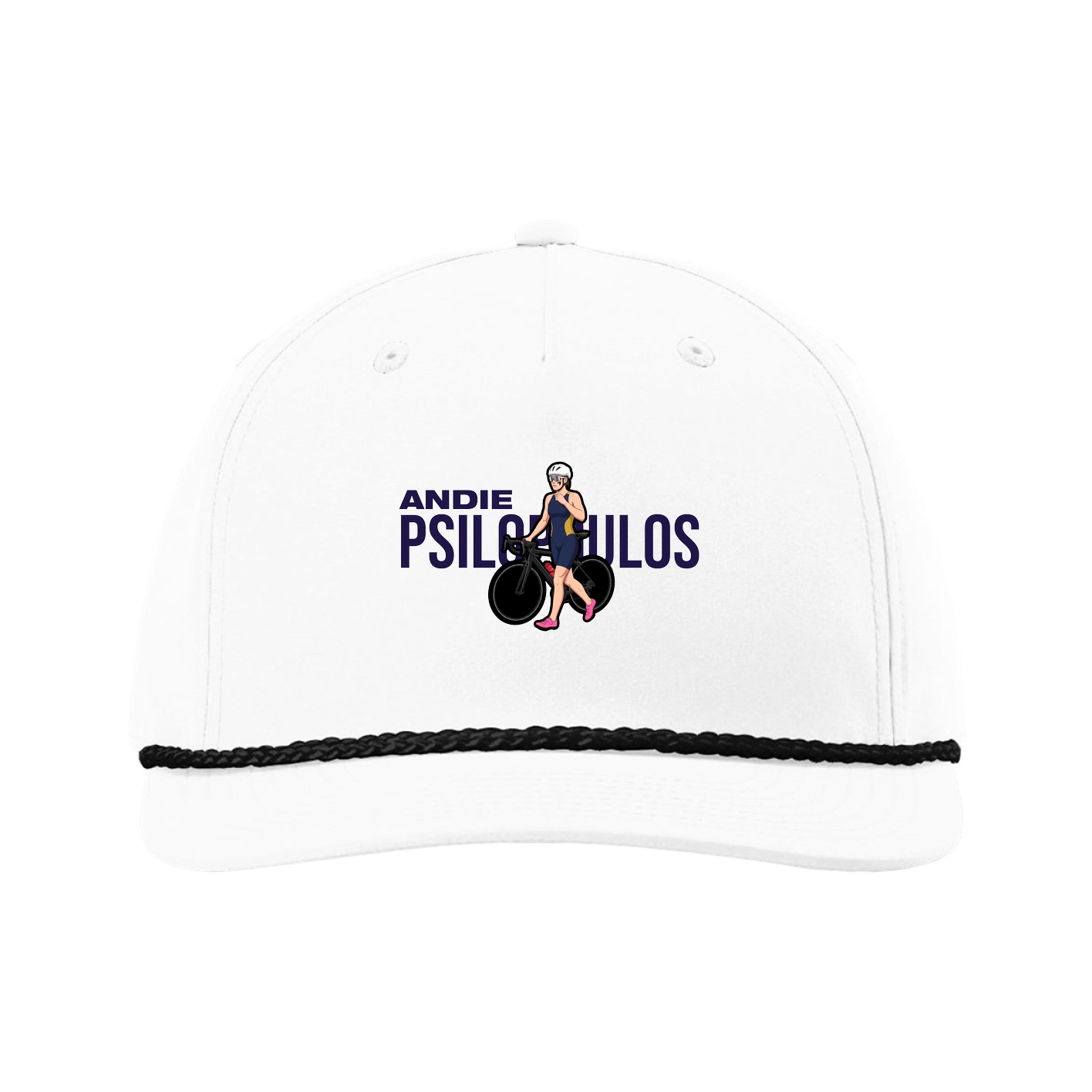 Five-Panel Classic Rope Cap — Player Name in White