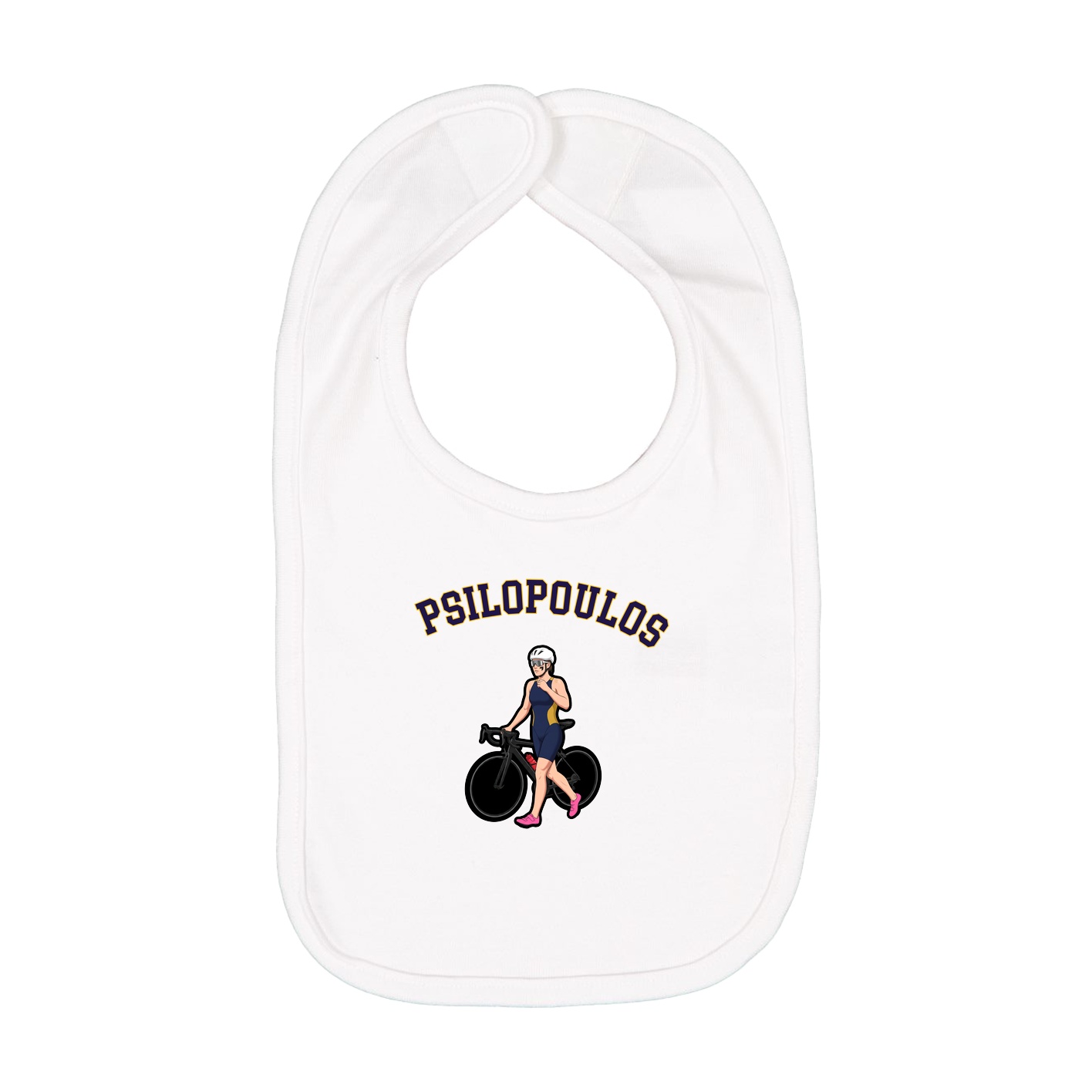 Infant Bib — Shirsey Arch in White