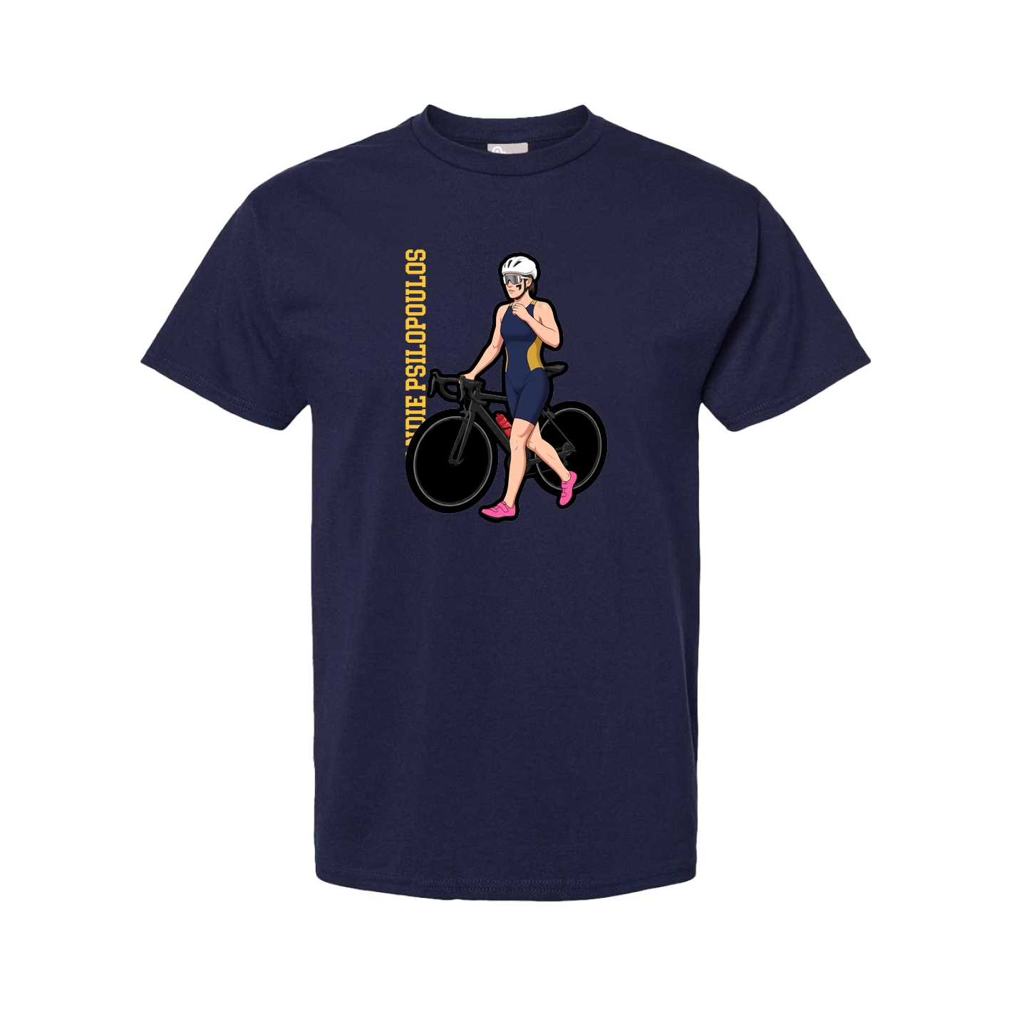 Youth Tee — Name Vertical in Navy