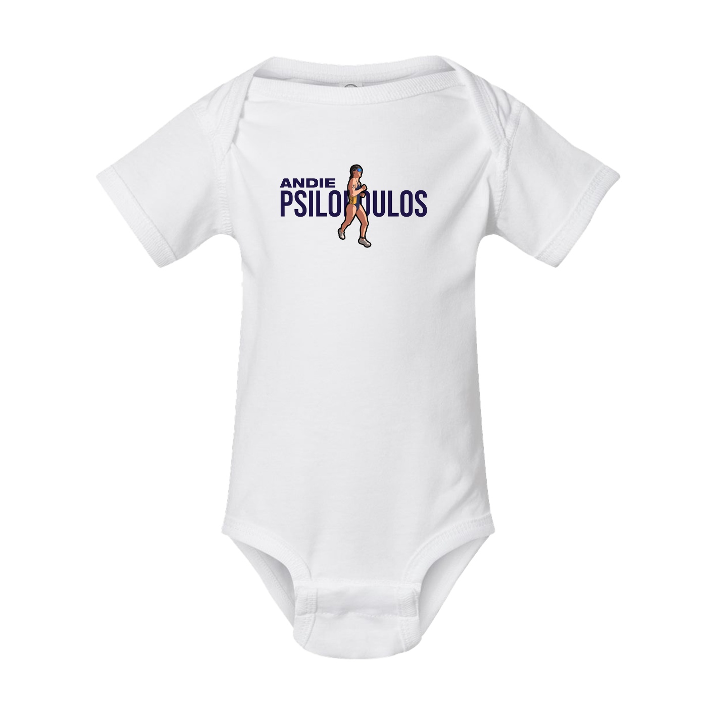 Baby Onesie — Player Name in White