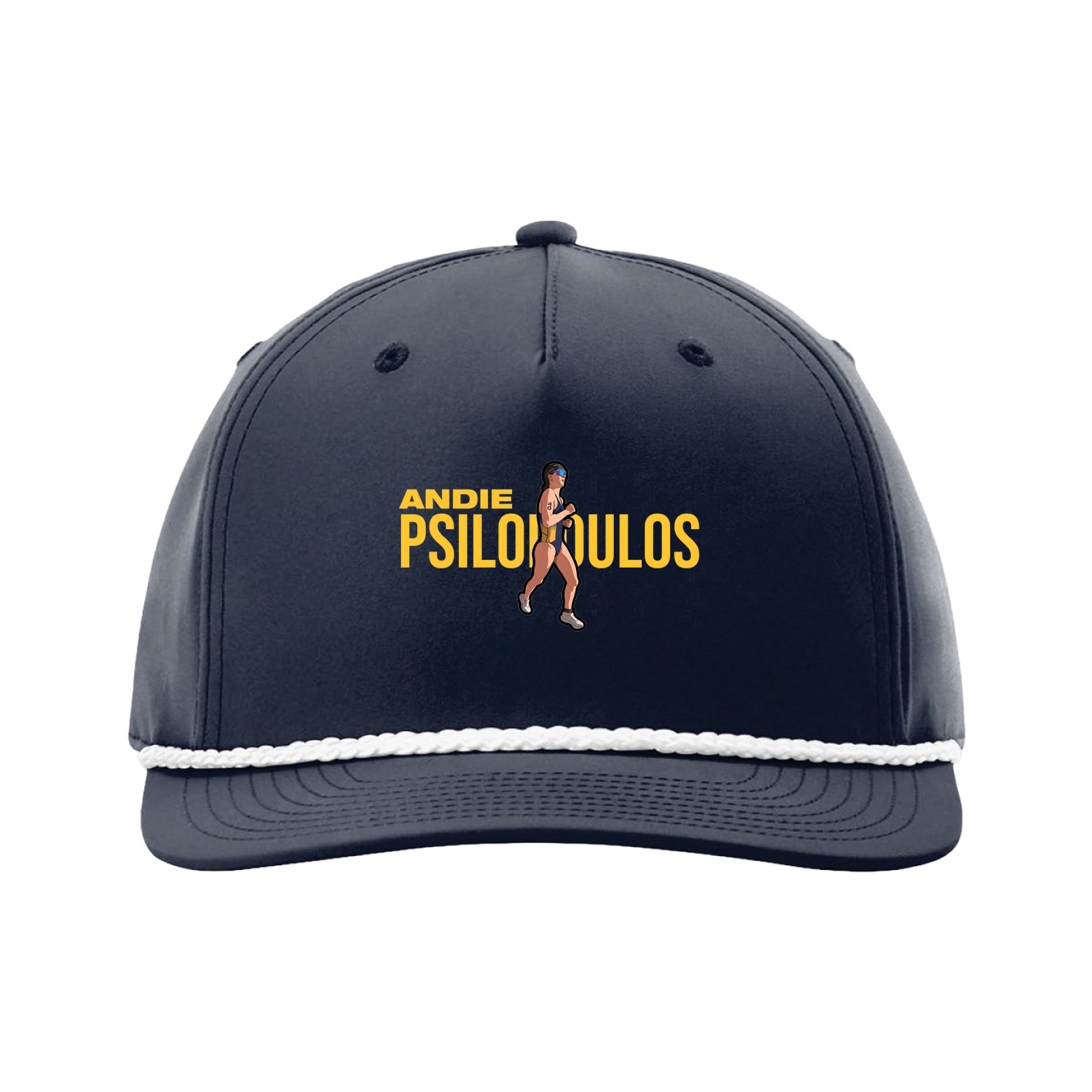 Five-Panel Classic Rope Cap — Player Name in Navy