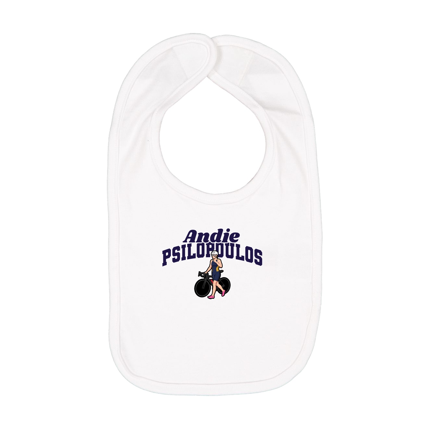 Infant Bib — Signature Arch in White