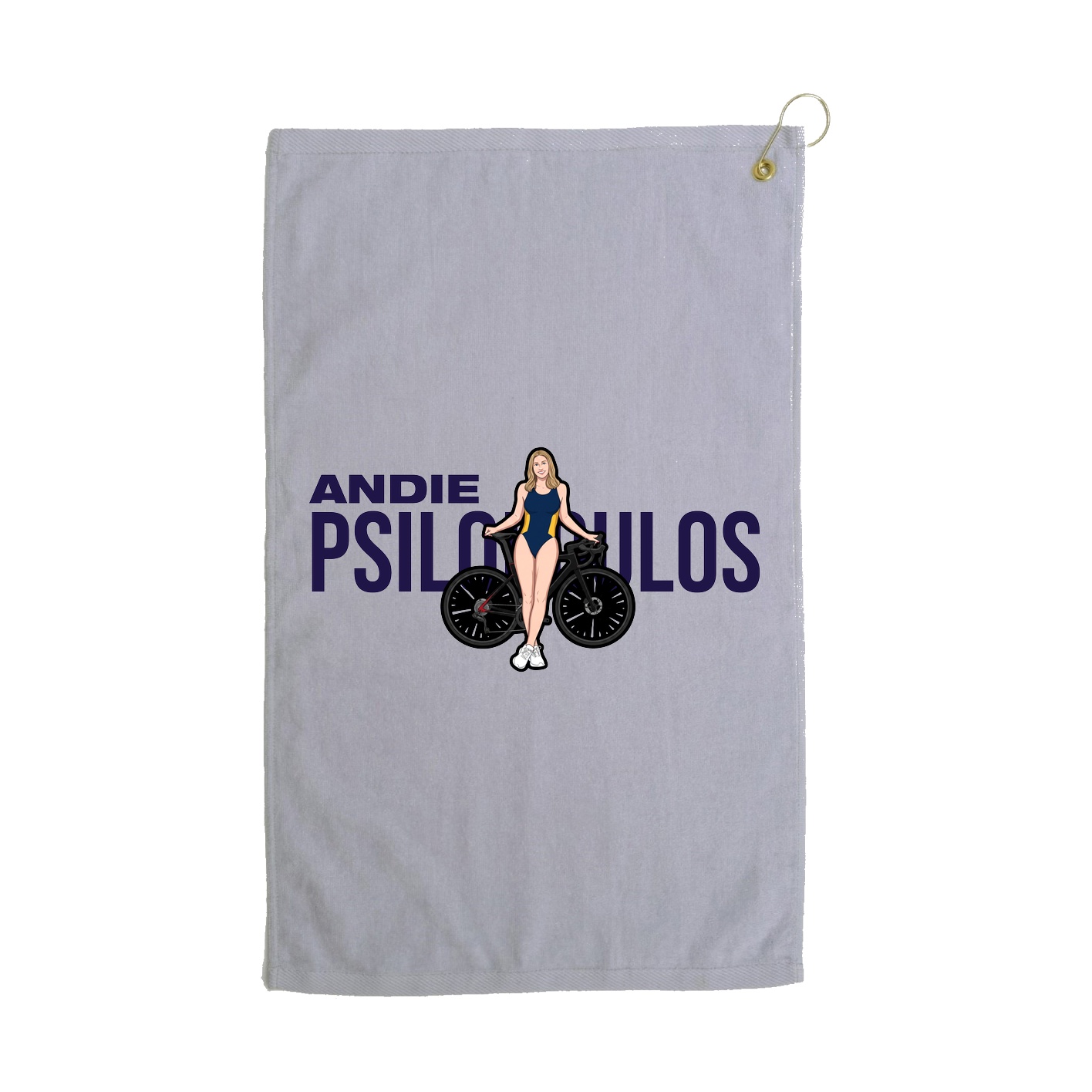 Golf Towel — Player Name in Grey