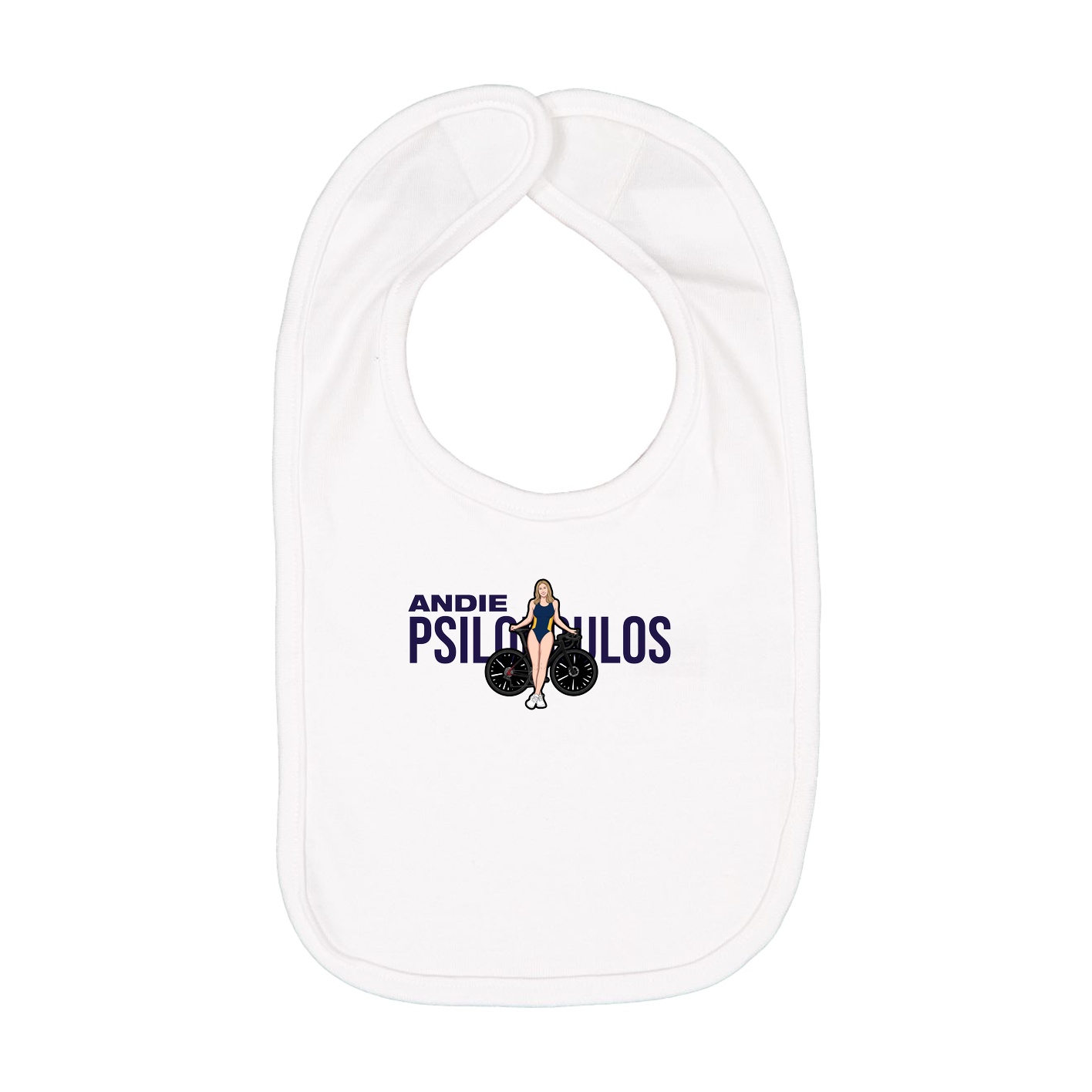 Infant Bib — Player Name in White