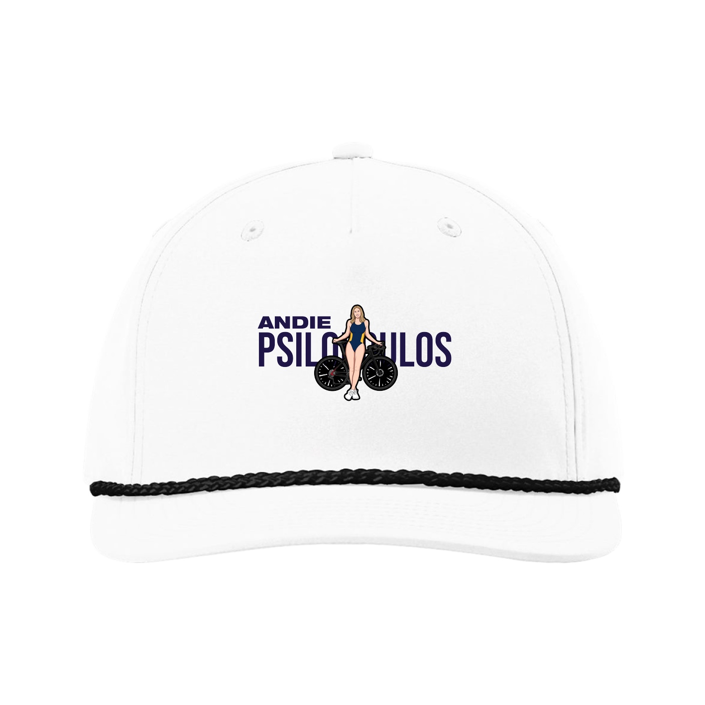 Five-Panel Classic Rope Cap — Player Name in White