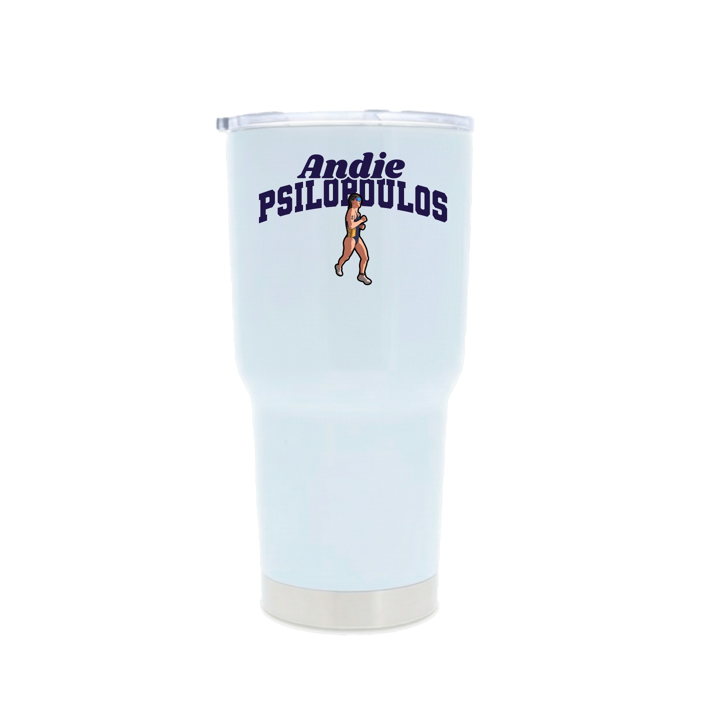 30oz Stainless Steel Tumbler — Signature Arch in White
