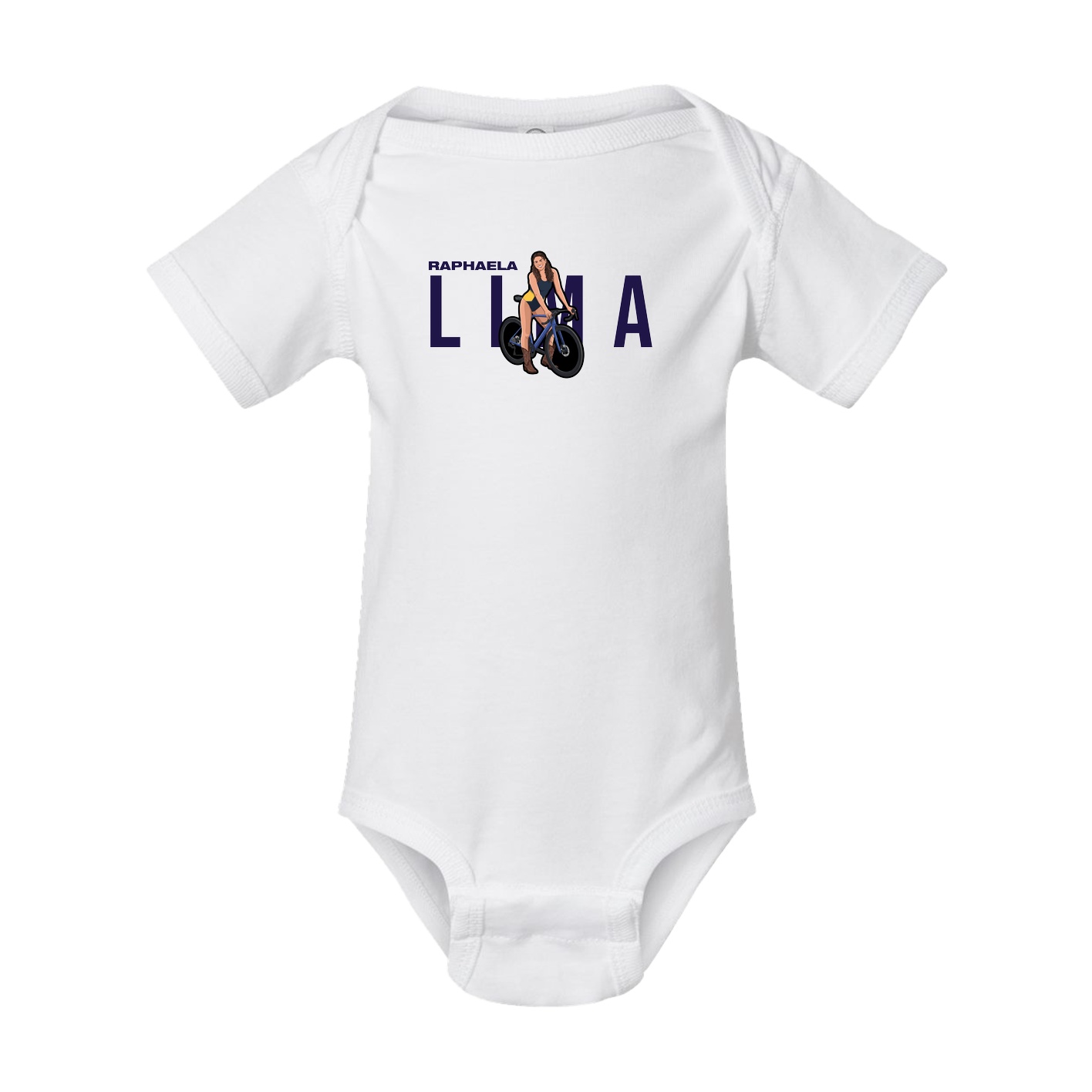 Baby Onesie — Player Name in White