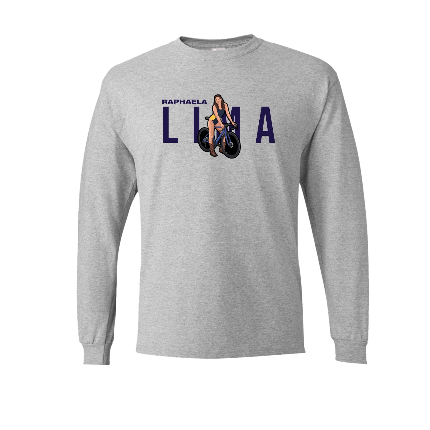 Long Sleeve Tee — Player Name in Grey