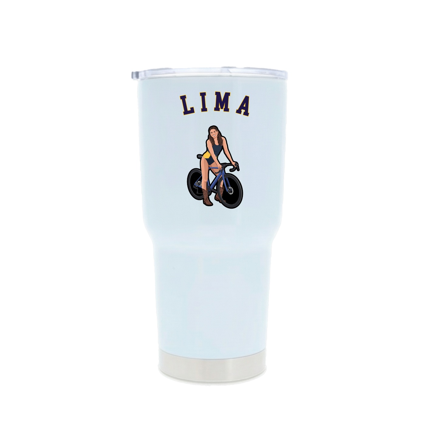 30oz Stainless Steel Tumbler — Shirsey Arch in White