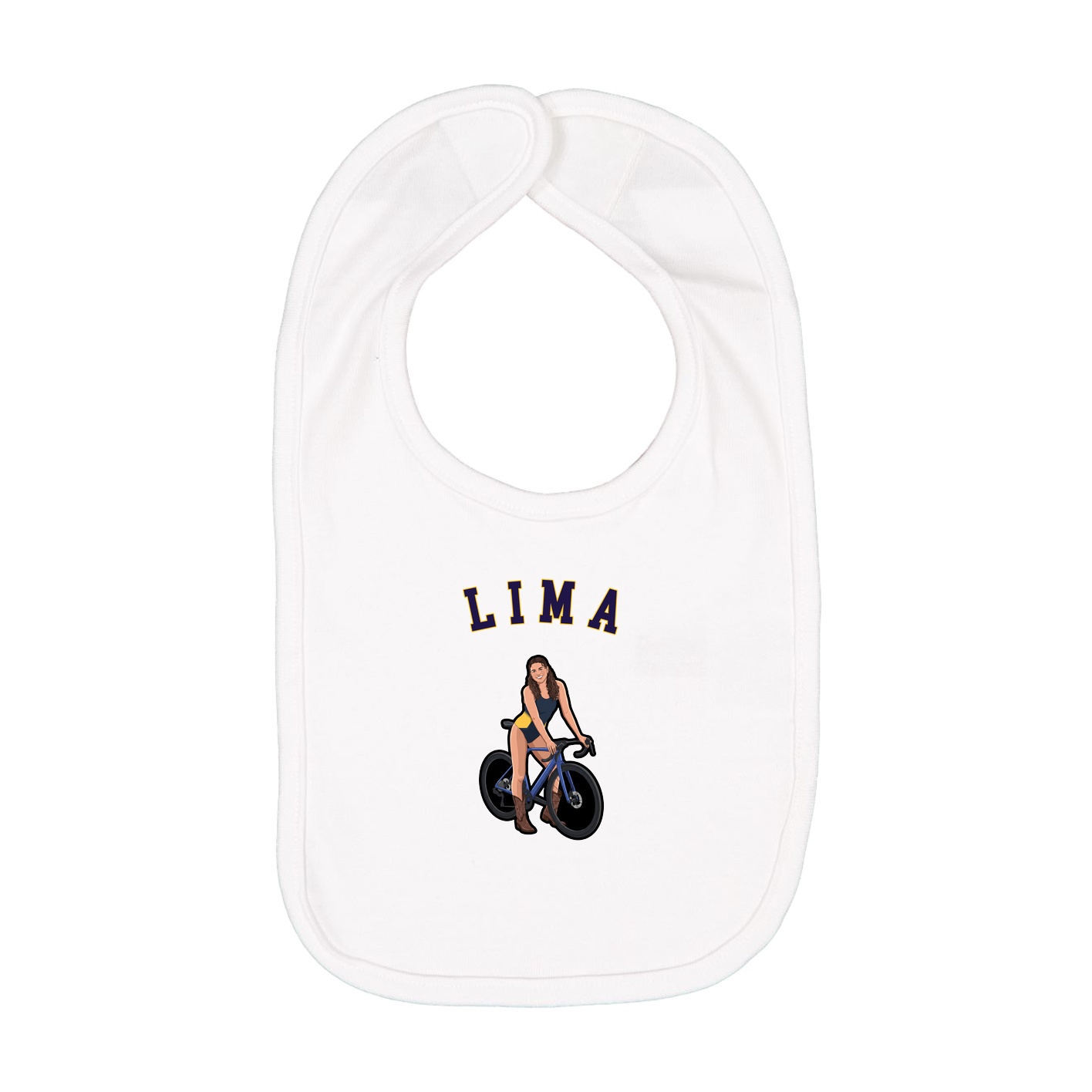 Infant Bib — Shirsey Arch in White