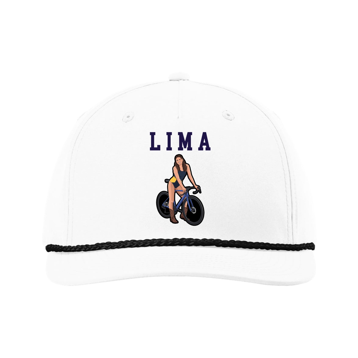 Five-Panel Classic Rope Cap — Shirsey in White