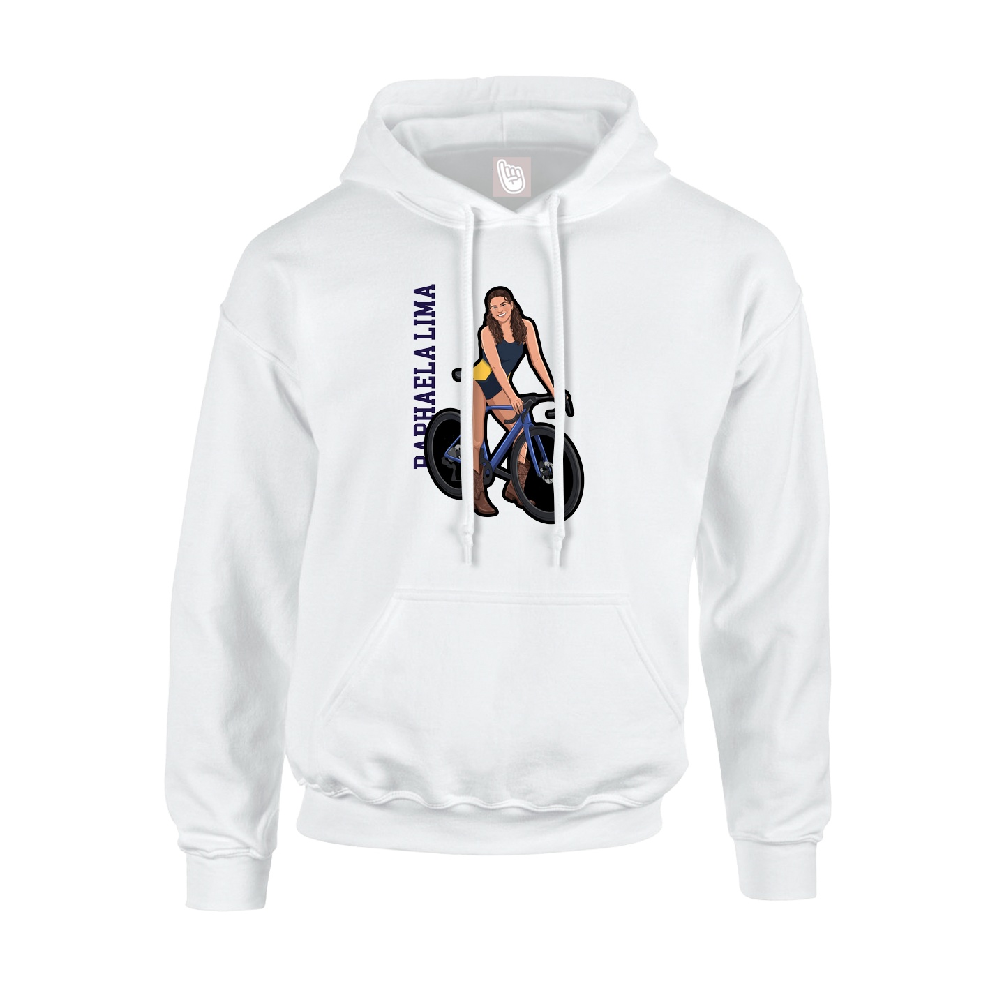 Youth Hoodie — Name Vertical in White