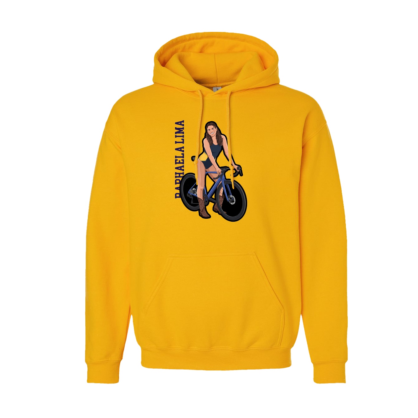 Youth Hoodie — Name Vertical in Gold