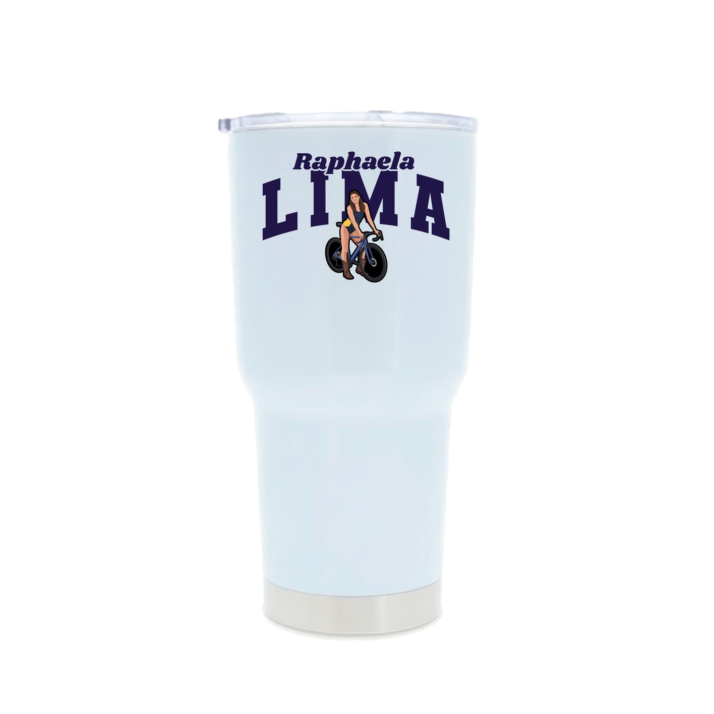 30oz Stainless Steel Tumbler — Signature Arch in White