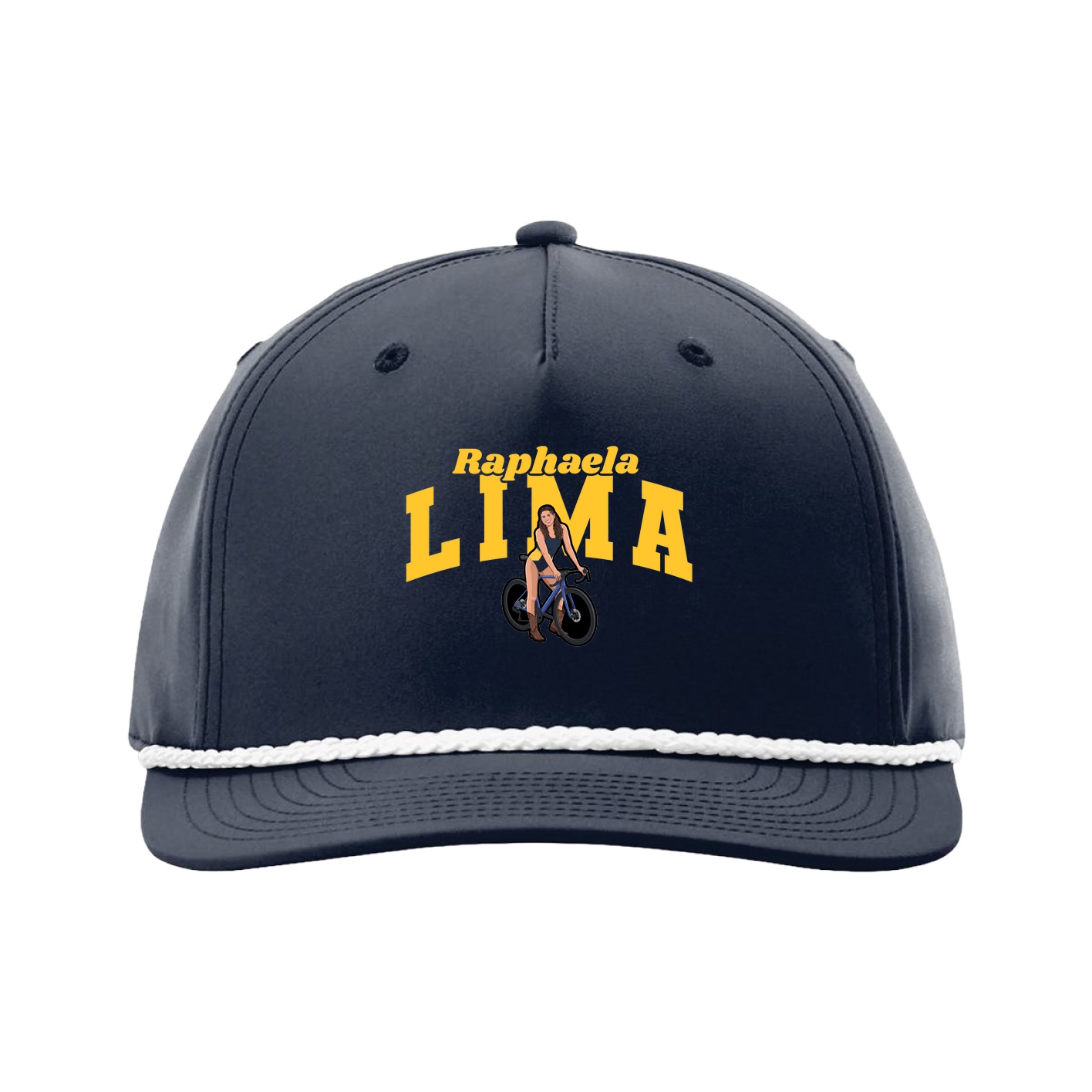 Five-Panel Classic Rope Cap — Signature Arch in Navy