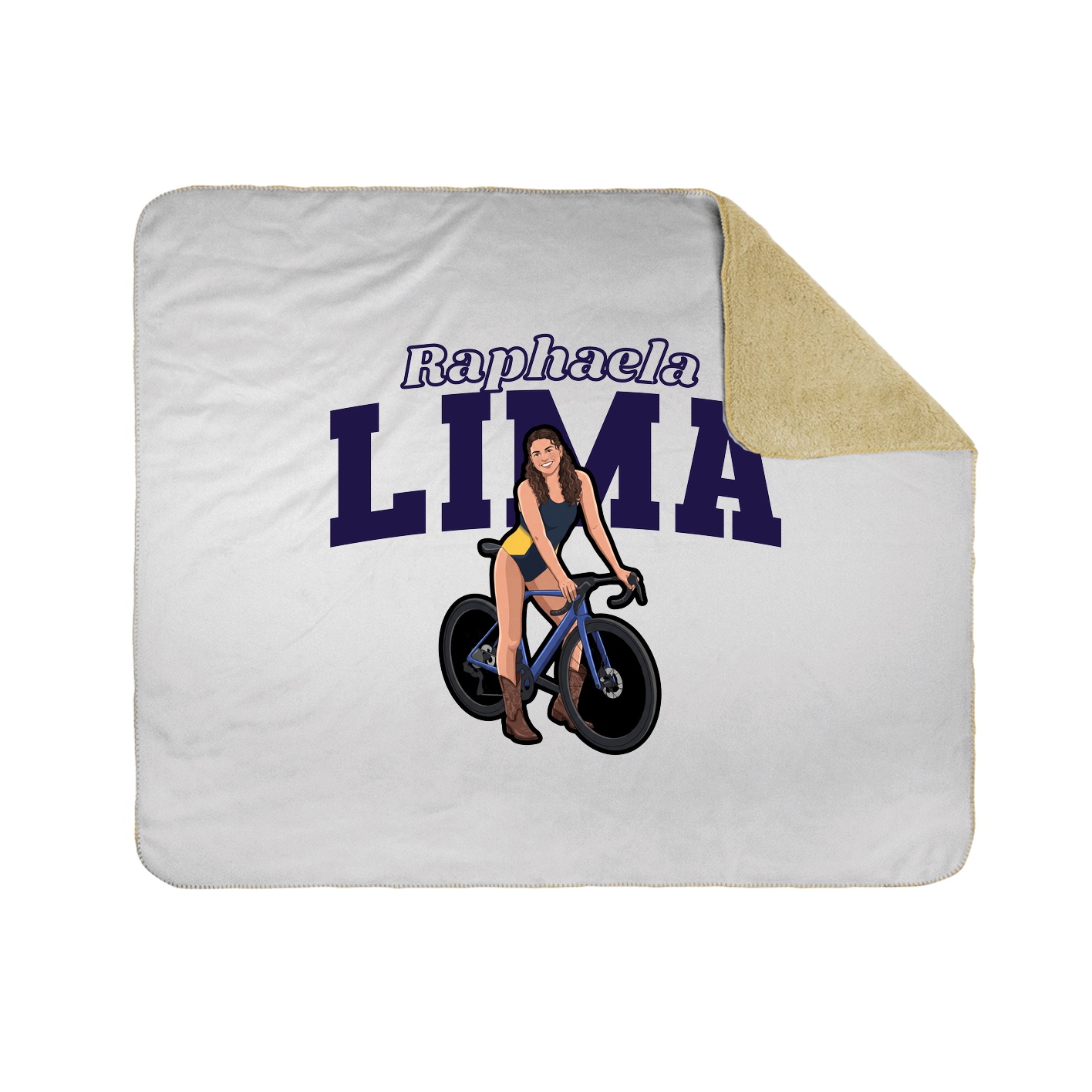 Throw Blanket — Name Arch in White