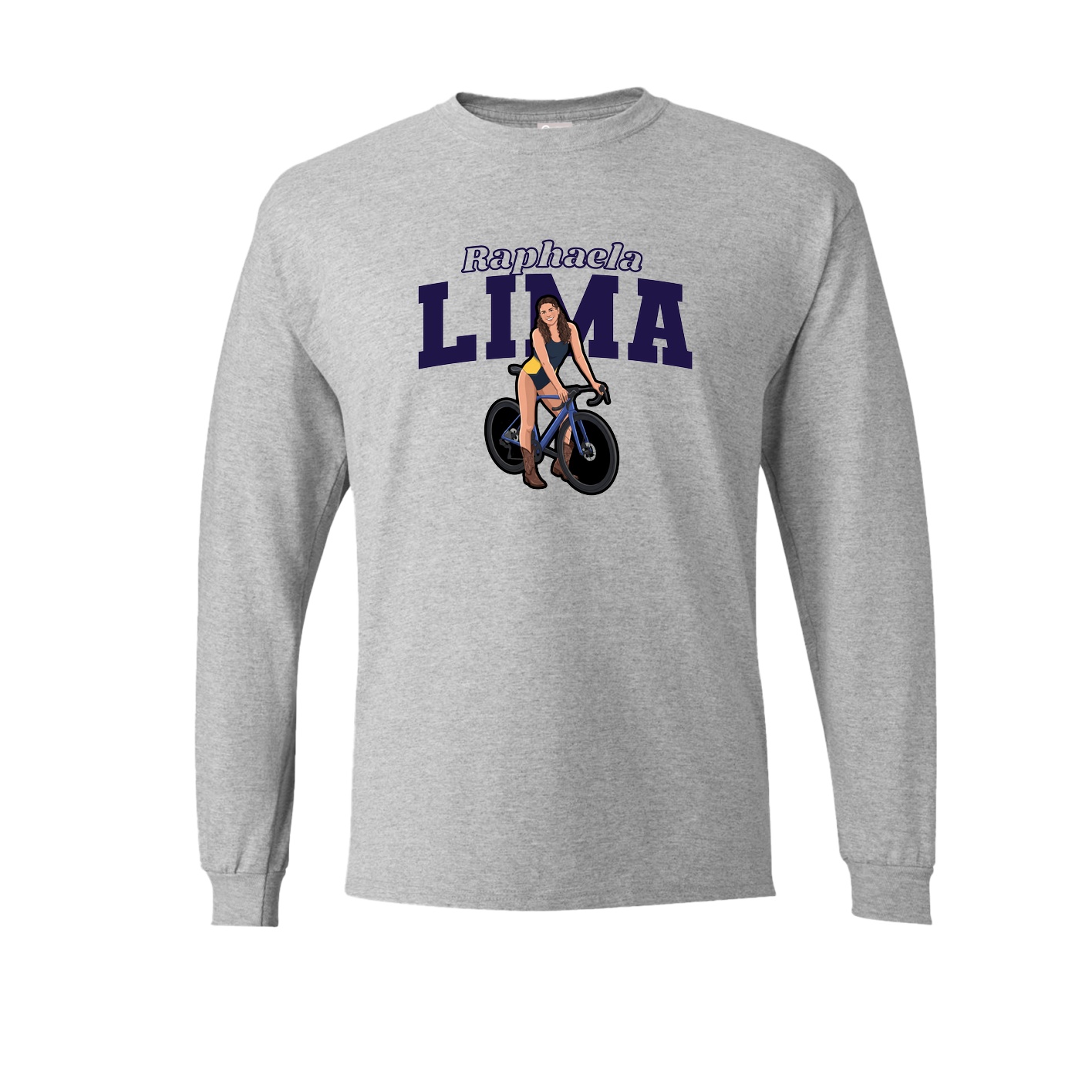 Long Sleeve Tee — Name Arch in Grey