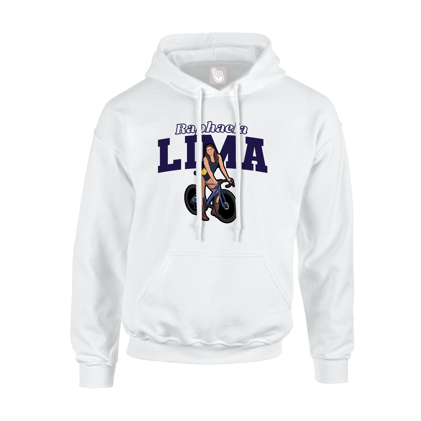 Hoodie — Name Arch in White