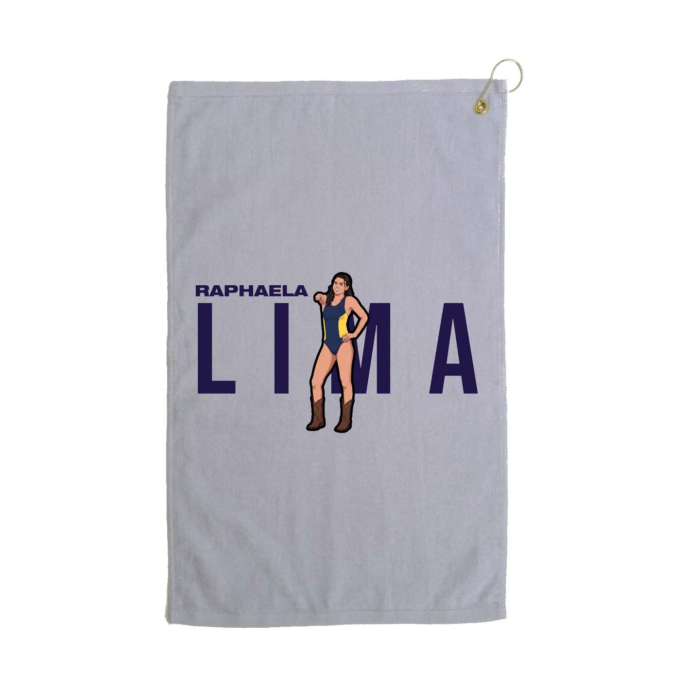 Golf Towel — Player Name in Grey