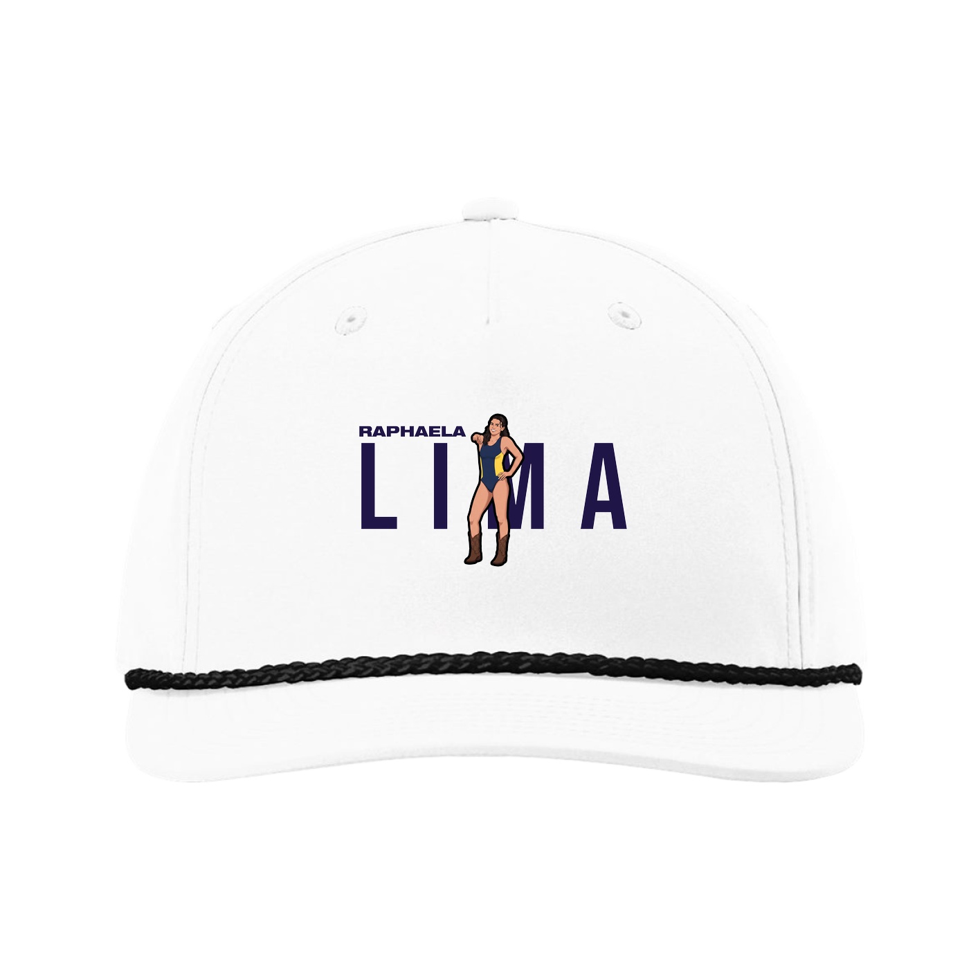 Five-Panel Classic Rope Cap — Player Name in White
