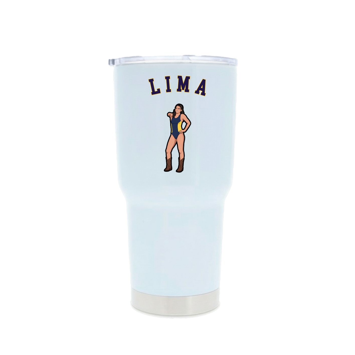 30oz Stainless Steel Tumbler — Shirsey Arch in White