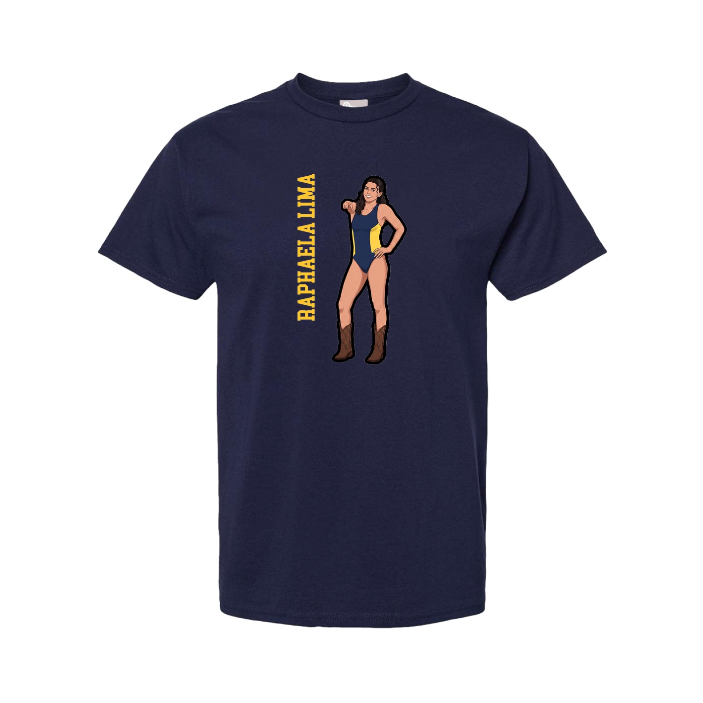 Tee — Name Vertical in Navy