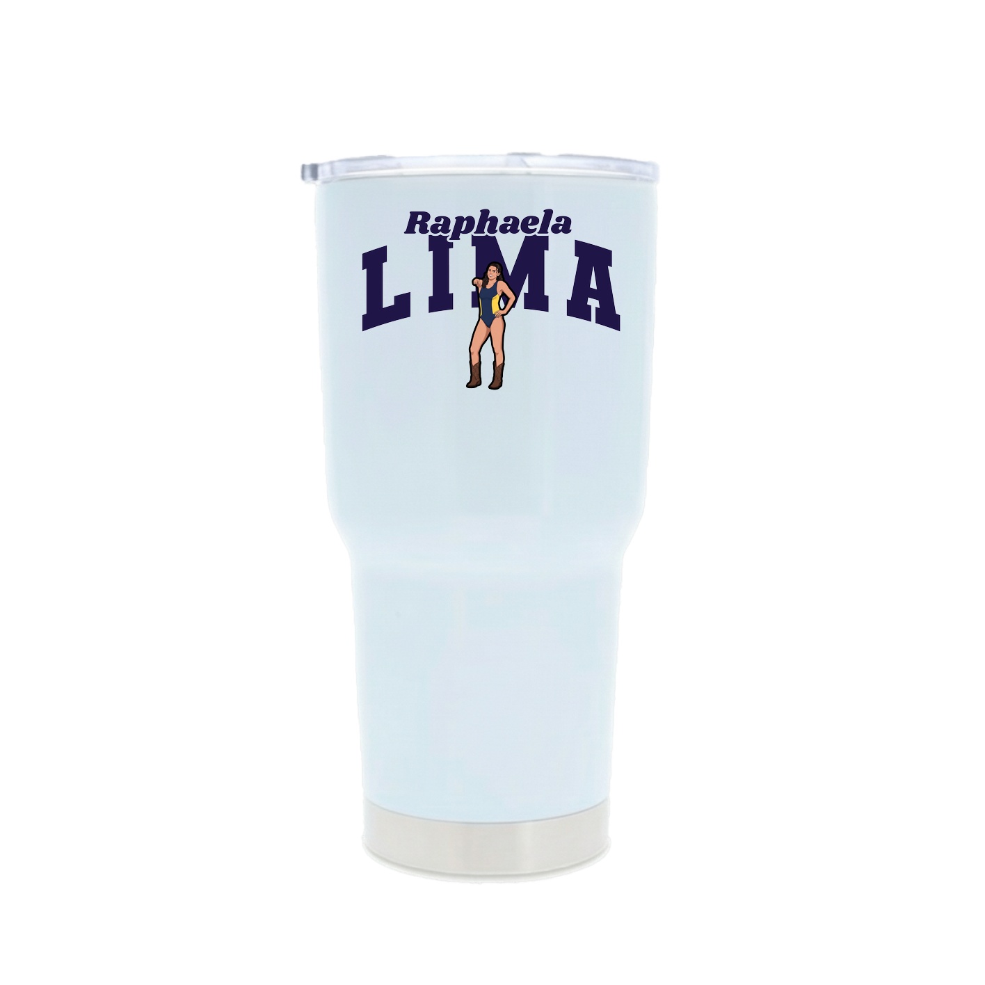 30oz Stainless Steel Tumbler — Signature Arch in White