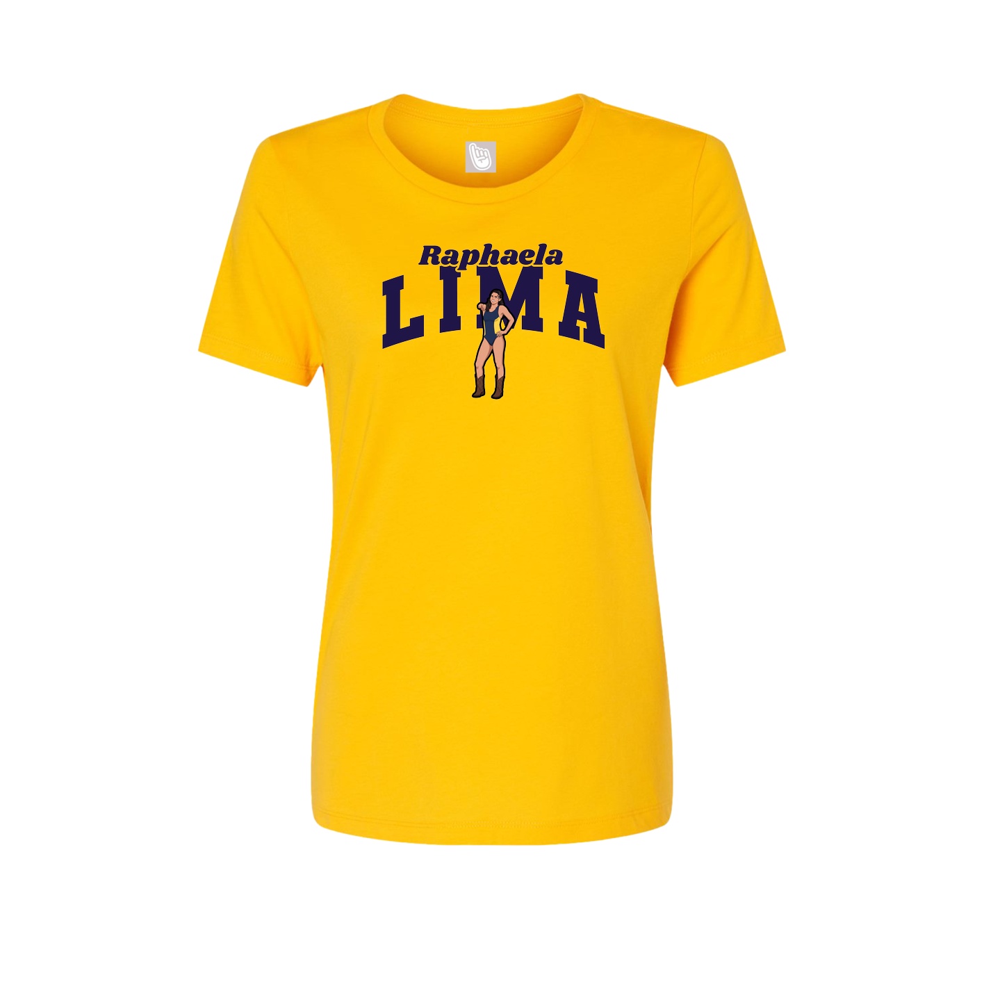 Fitted Women's Tee — Signature Arch in Gold