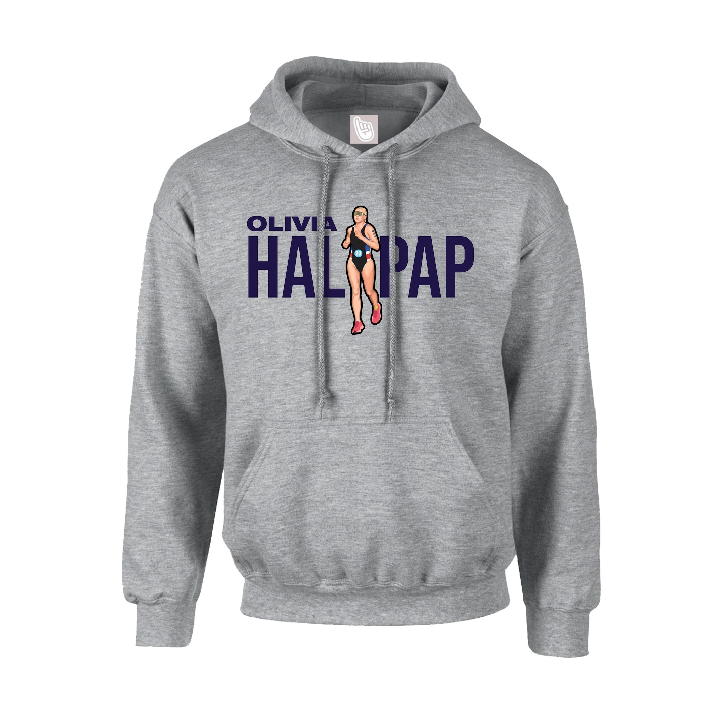 Hoodie — Player Name in Grey