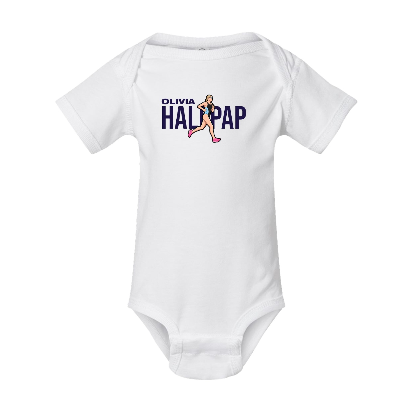 Baby Onesie — Player Name in White