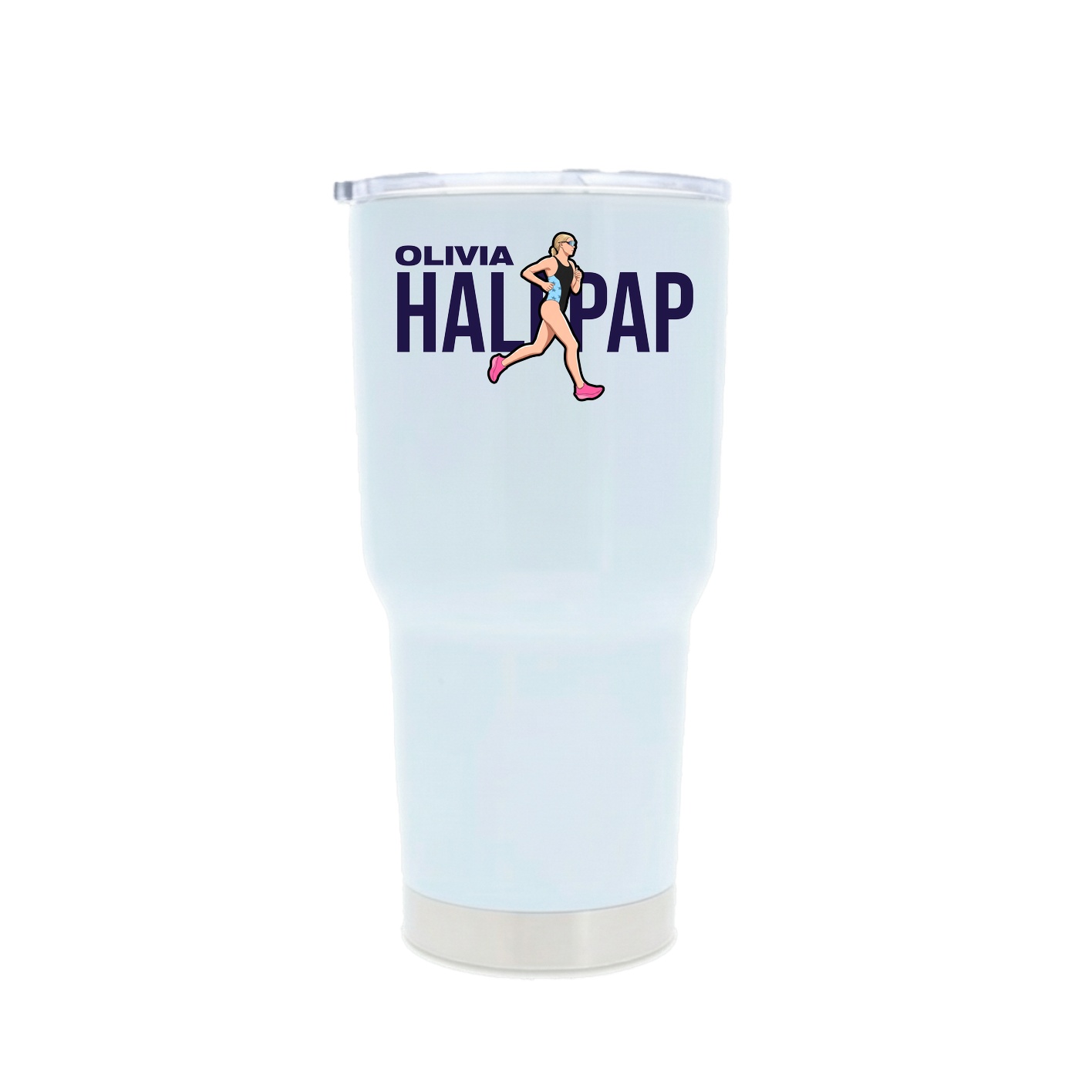 30oz Stainless Steel Tumbler — Player Name in White