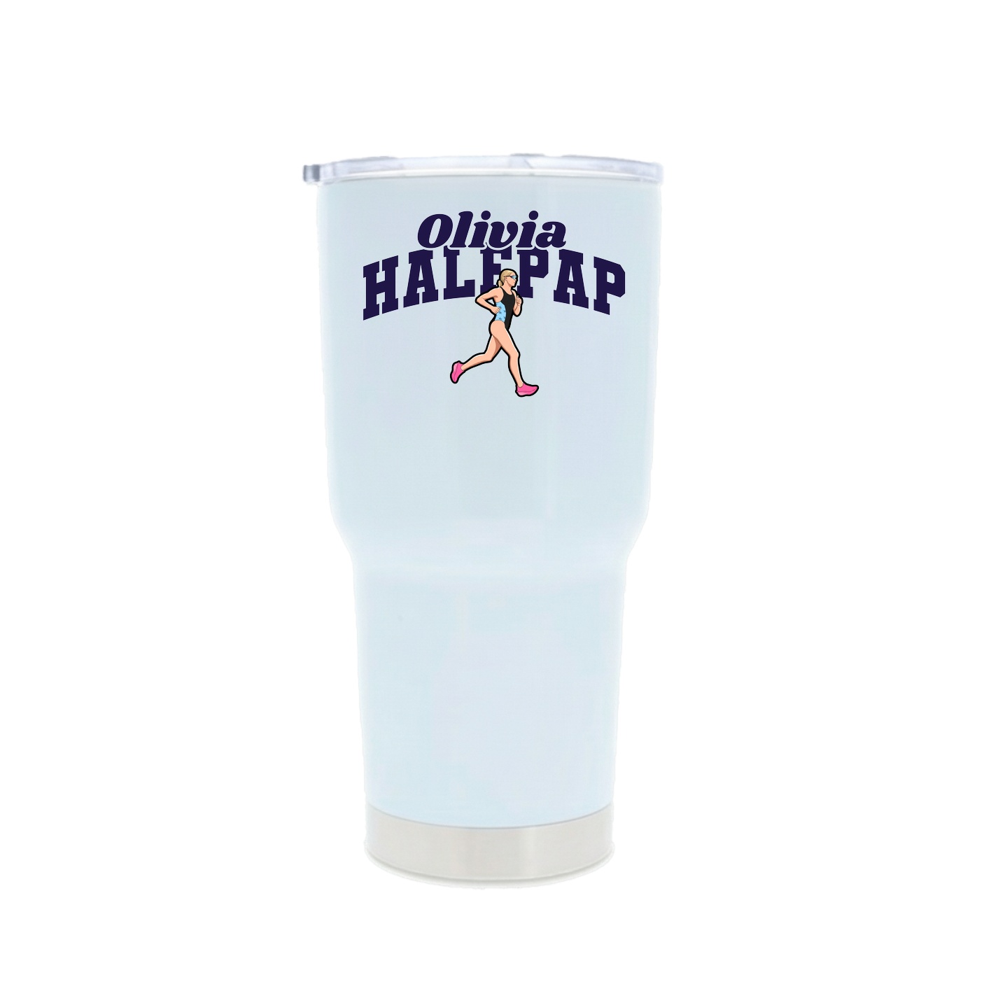 30oz Stainless Steel Tumbler — Signature Arch in White