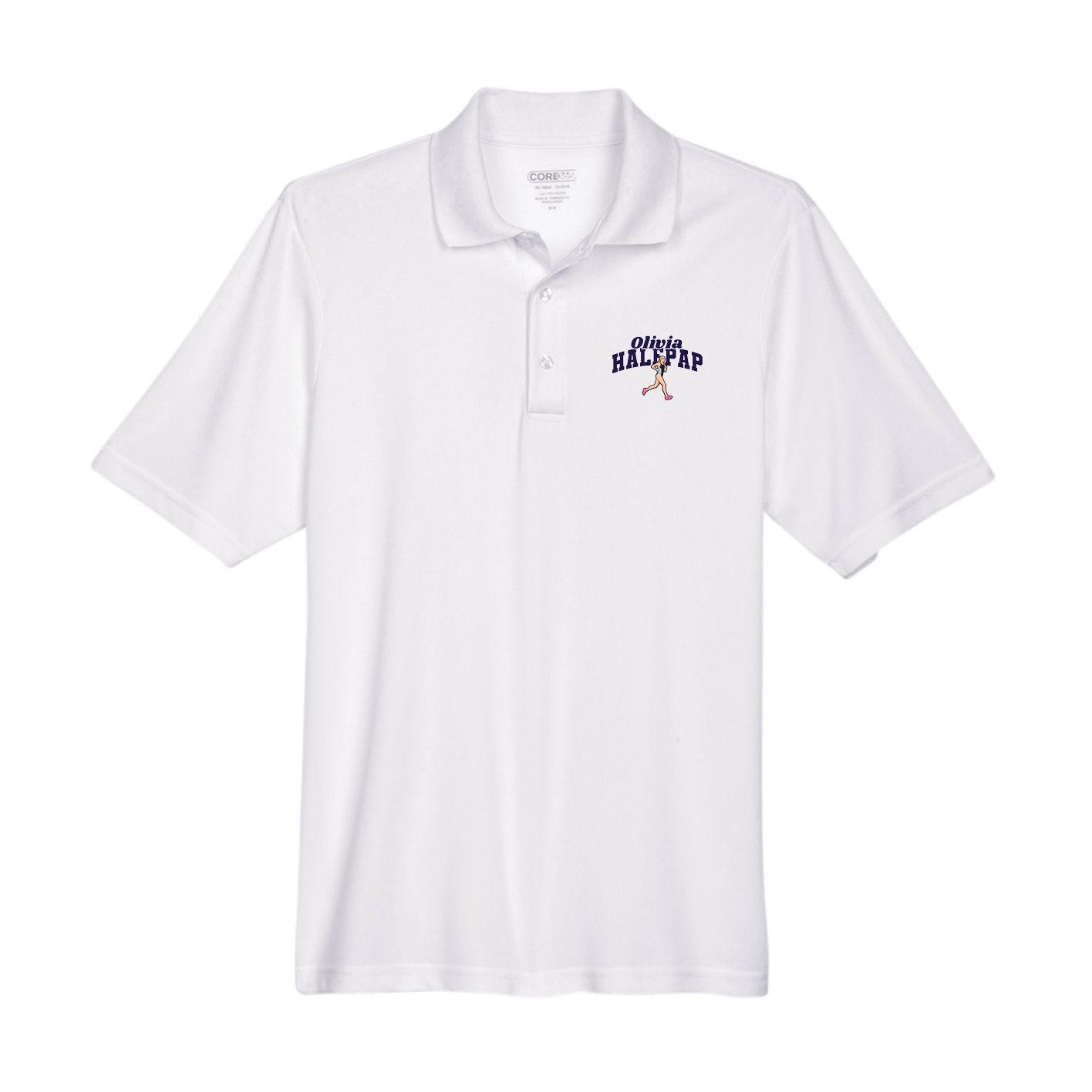 Performance Polo — Signature Arch in White