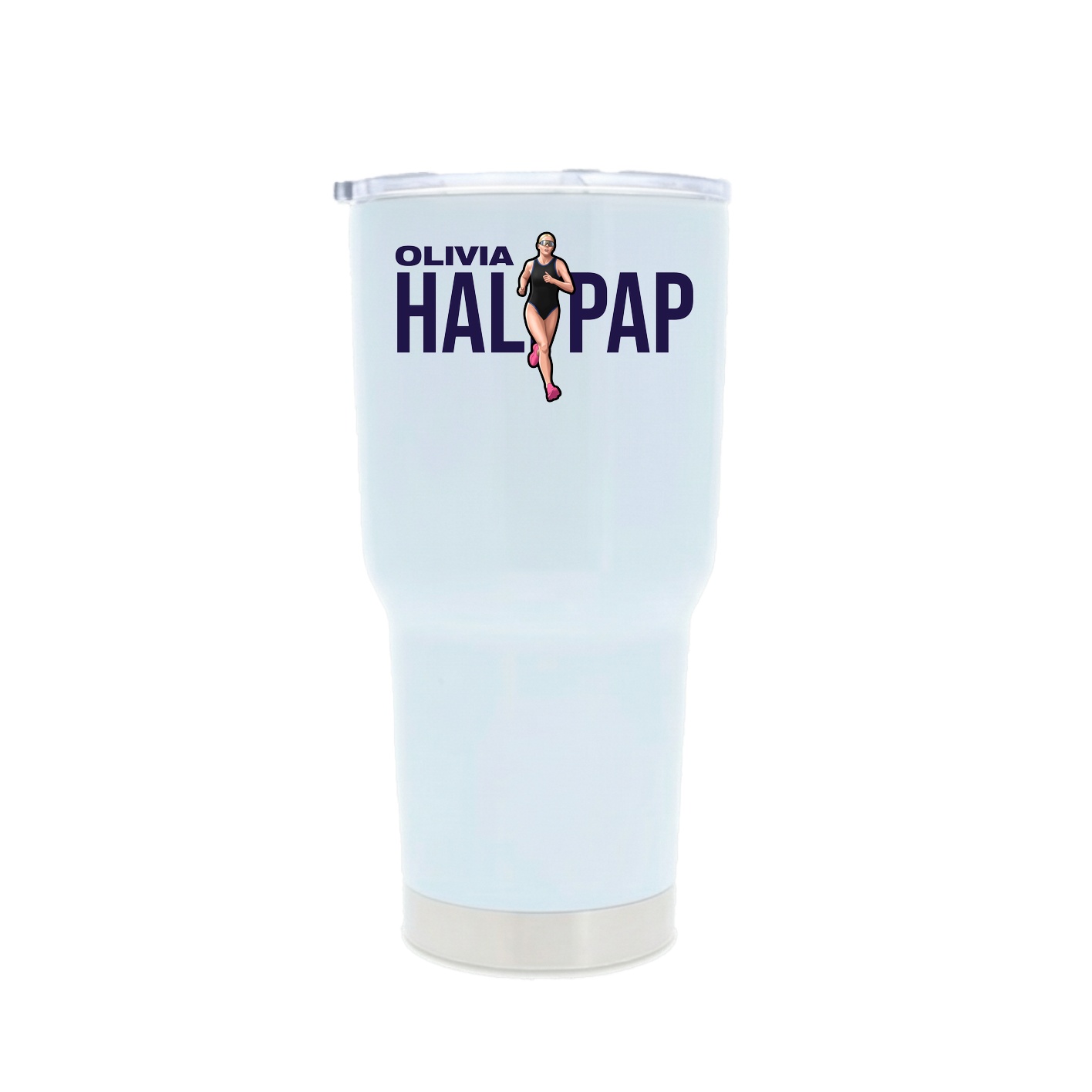 30oz Stainless Steel Tumbler — Player Name in White