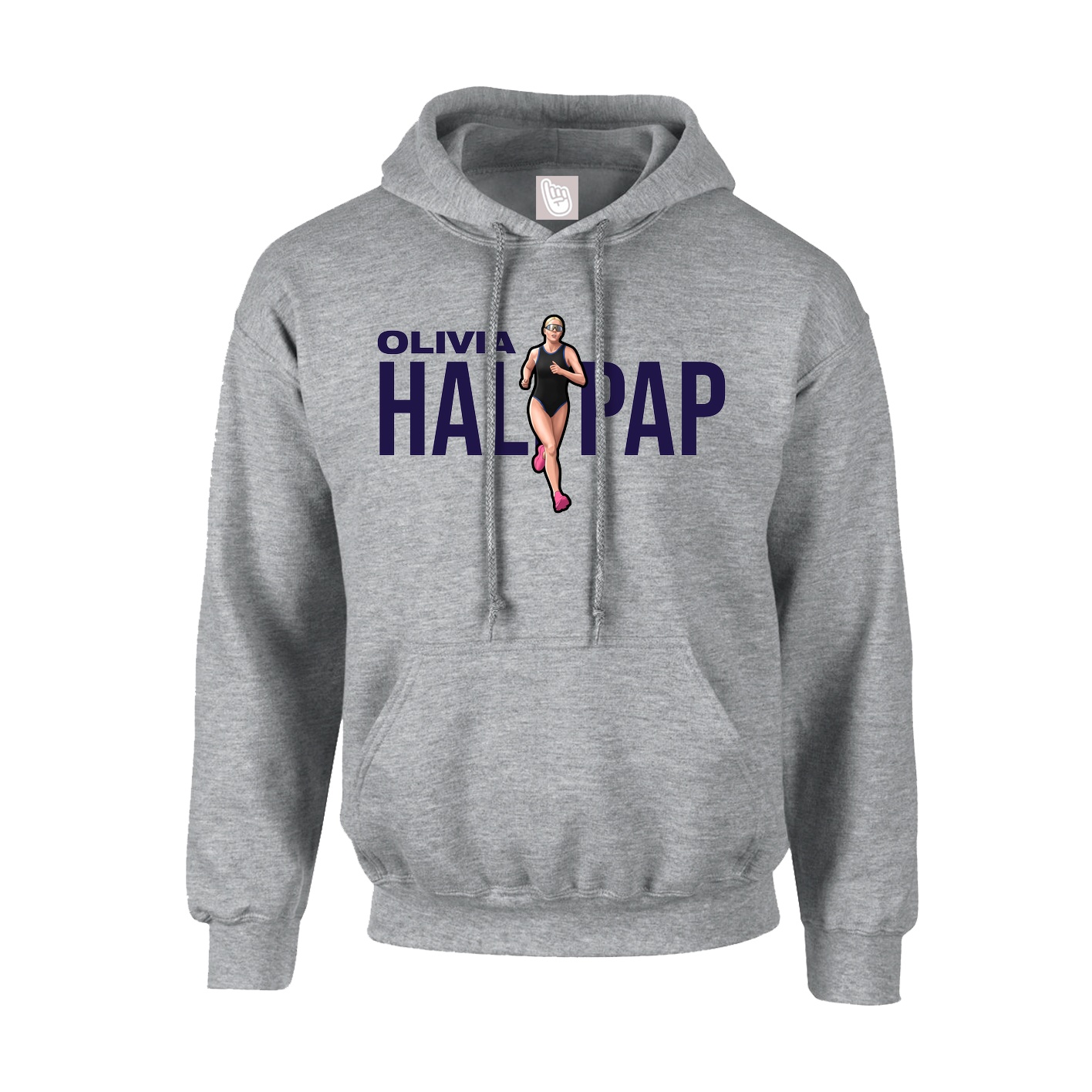 Hoodie — Player Name in Grey