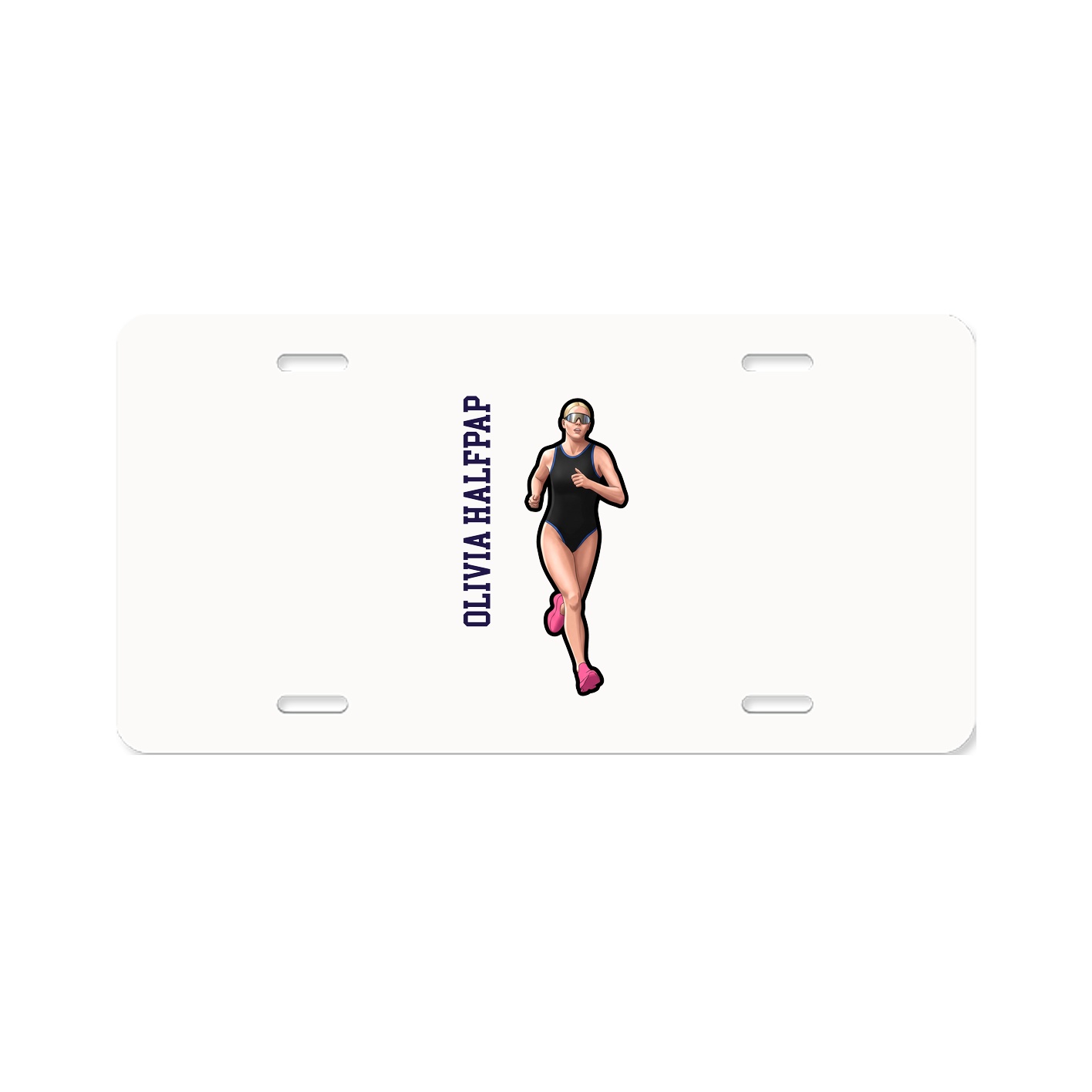License Plate — Name Vertical in Classic
