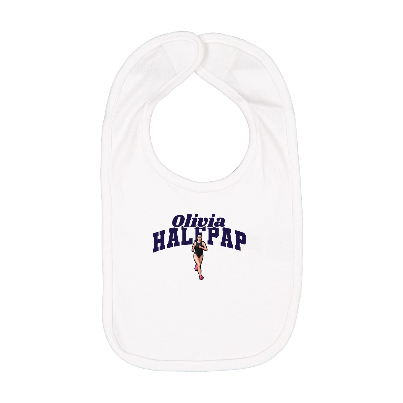 Infant Bib — Signature Arch in White