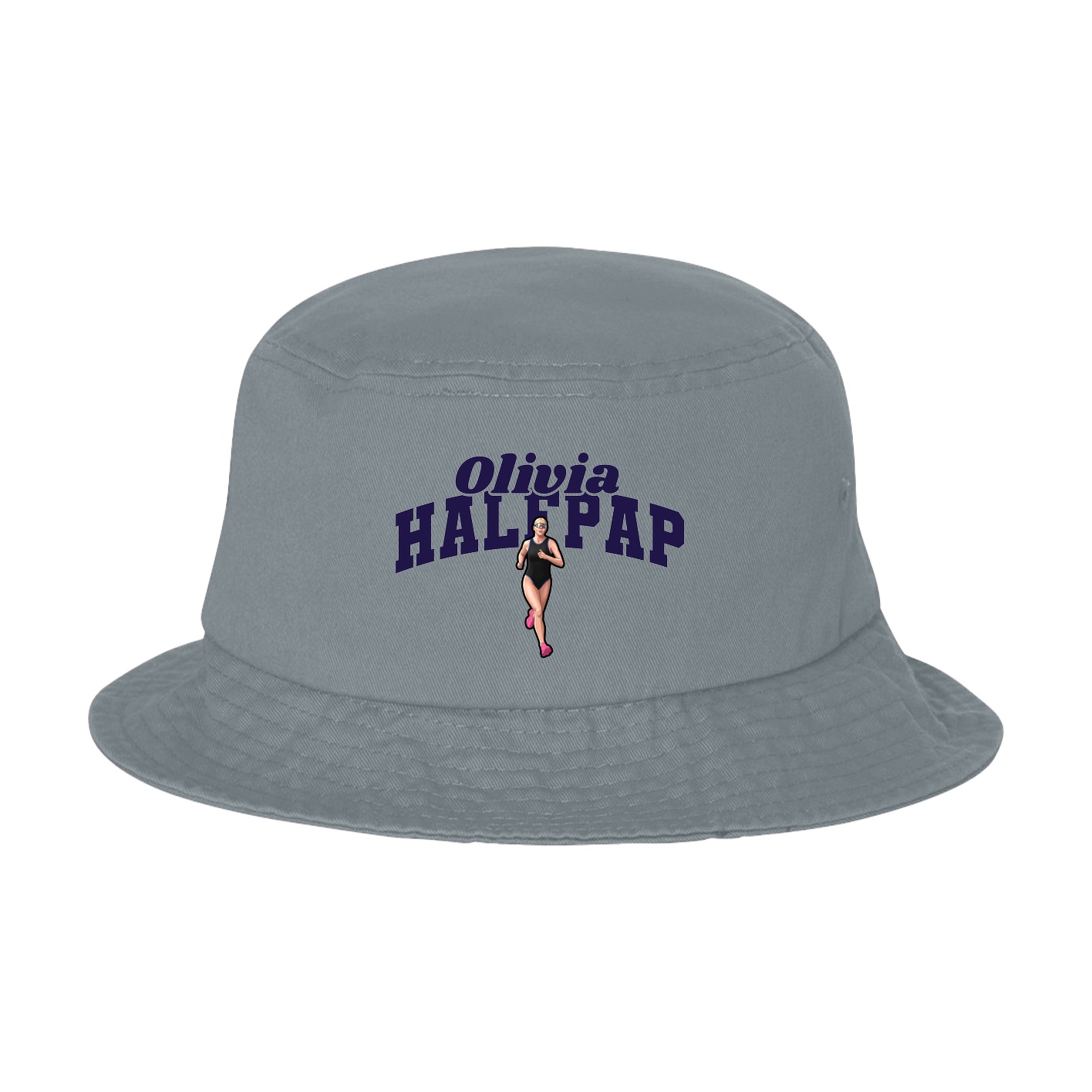 Bucket Cap — Signature Arch in Grey