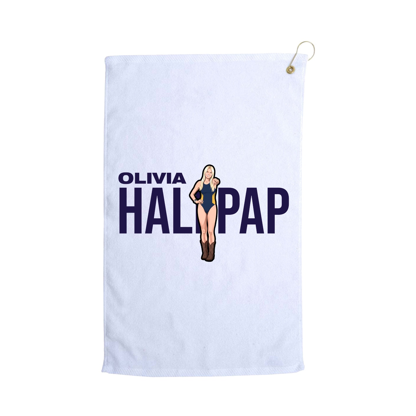 Golf Towel — Player Name in White