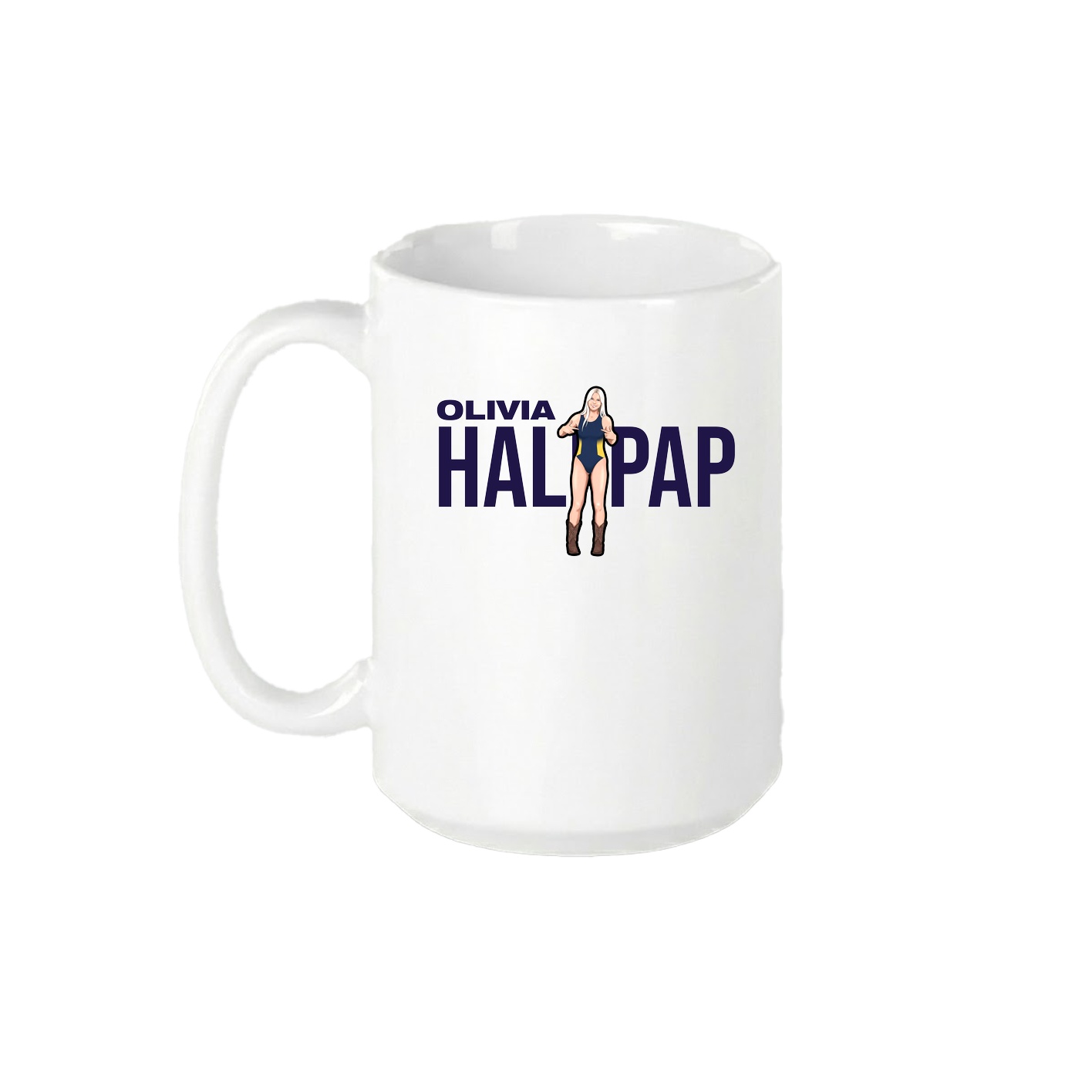 15oz Coffee Mug — Player Name in White