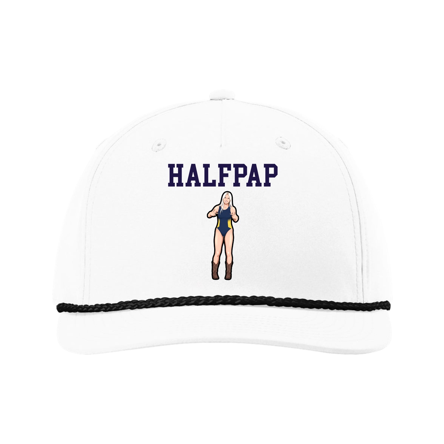 Five-Panel Classic Rope Cap — Shirsey in White