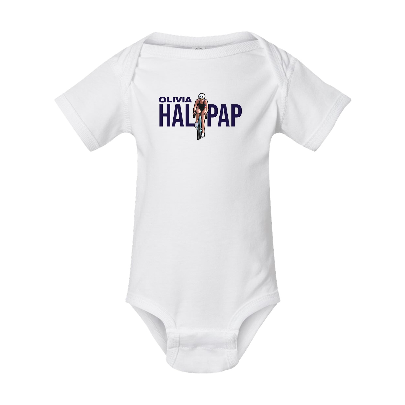 Baby Onesie — Player Name in White