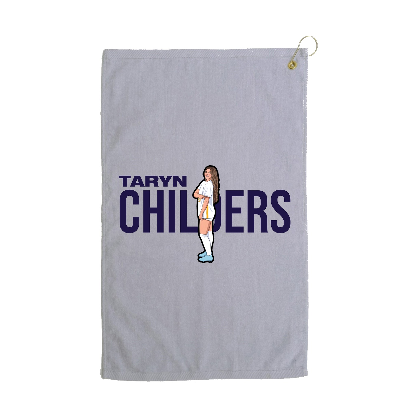 Golf Towel — Player Name in Grey