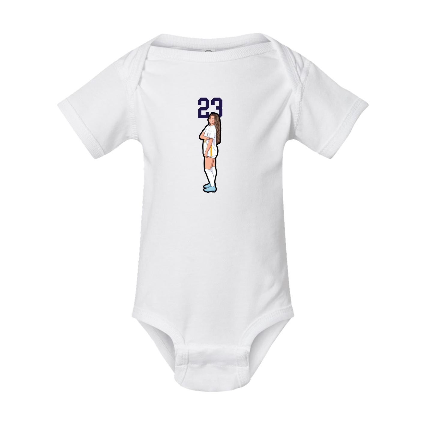 Baby Onesie — Number Top in White