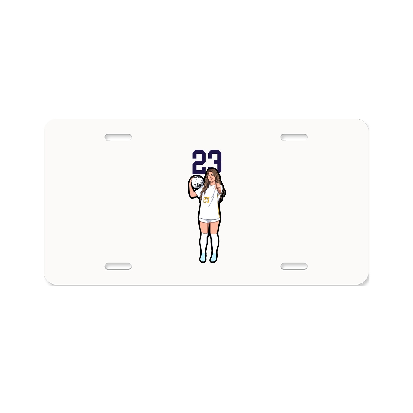 License Plate — Number Top in Classic