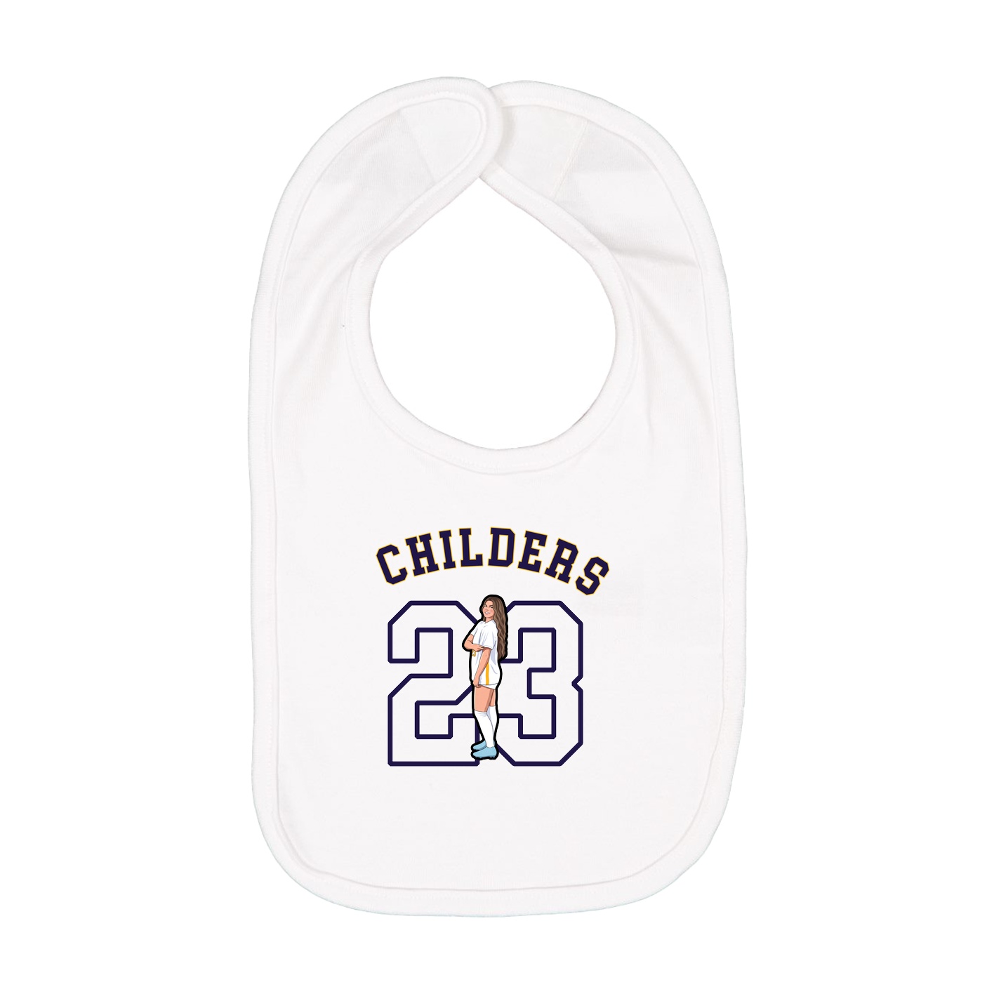 Infant Bib — Shirsey Arch in White